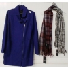Image 1 : LOT OF 3 - WOMEN'S MINIMUM ERPUR & PAUL SCARVES & ROYAL BLUE KAISA JACKET