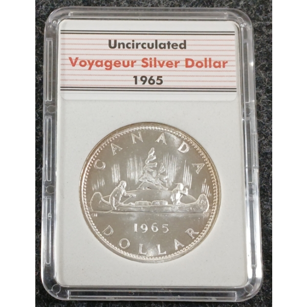 1965 UNCIRCULATED SILVER DOLLAR - VOYAGEUR