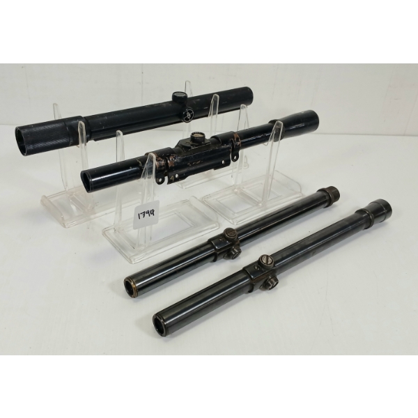 LOT OF 4 - WEAVER B4, TASCO 4X15 & BUSHNELL 22 SCOPES