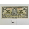 1937 CDN $20 BANKNOTE