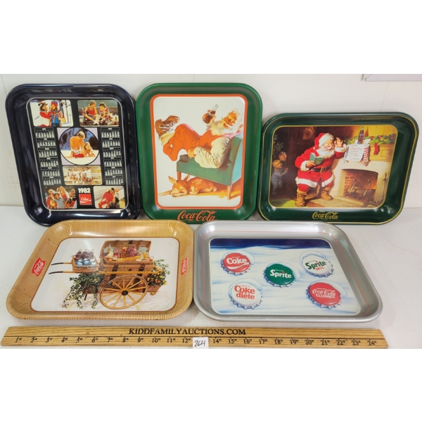 LOT OF 5 - COCA-COLA TRAYS