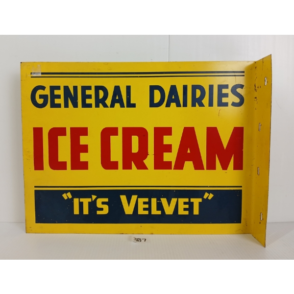 GENERAL DAIRIES ICE CREAM DST FLANGE SIGN