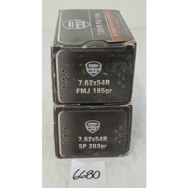 AMMO: 40X MFS 7.62X54R - 185GR - FMJ