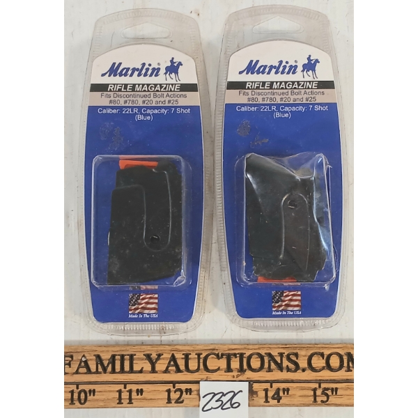 LOT OF 2 - MARLIN RIFLE MAGS IN .22LR