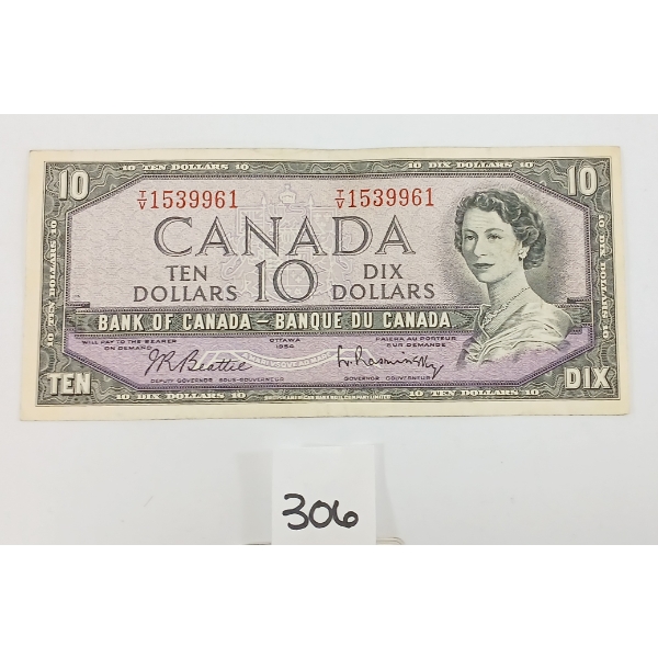 1954 CDN $10 BANKNOTE