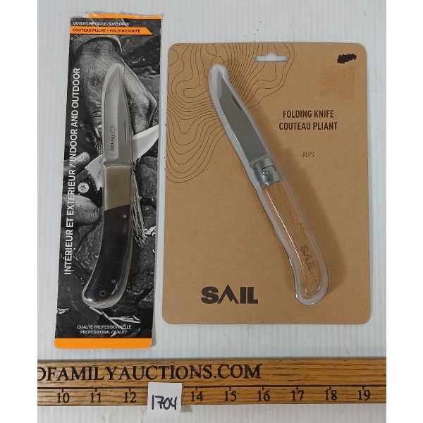 LOT OF 2 - FOLDING KNIVES - INCL SAIL