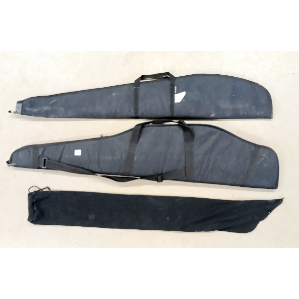 LOT OF 3 - SOFT LONG GUN CASES & GUN SOCK
