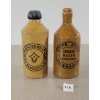 LOT OF 2 - KNIPE BROS. & N.S.W. GLAZED CERAMIC BOTTLES 