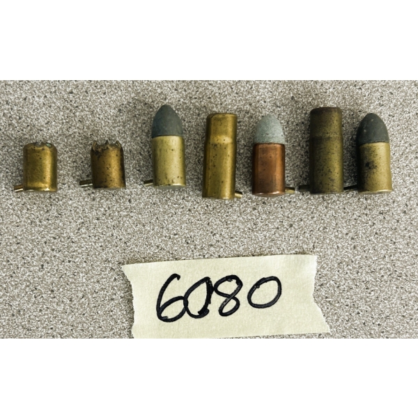 AMMO: 7X MIXED 9 MM (?) PINFIRE CARTRIDGES