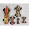 Image 5 : LOT OF 5 - TIN & CAST RACECARS - INCL FRICTION
