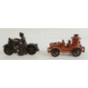 Image 4 : LOT OF 2 - CAST IRON FIRE TRUCK & MOTORCYCLE