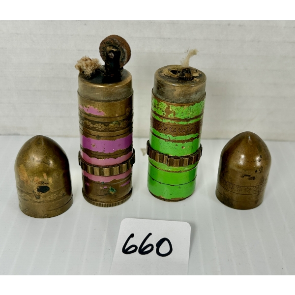 LOT OF 2 - TRENCH ART STYLE LIGHTERS