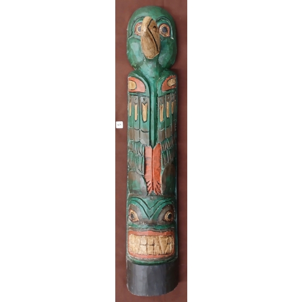 NORTHWEST COAST STYLE TOTEM POLE CARVING