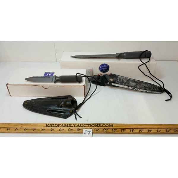LOT OF 2 - CHRIS REEVES KNIVES W/ SHEATHS