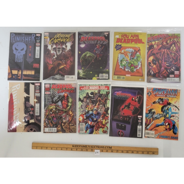 LOT OF 15 - MARVEL COMICS - INCL EXTREME CARNAGE, THE PUNISHER & DEADPOOL, ETC