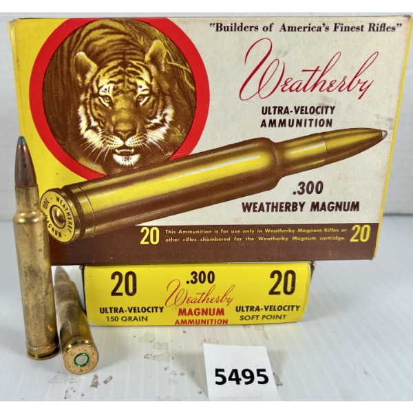 AMMO: 40X WEATHERBY .300 WBY MAG - 150 GR SP