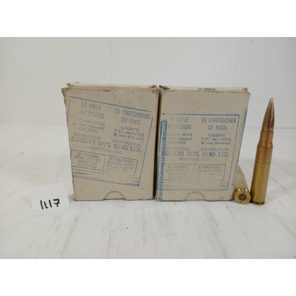 AMMO: 30X CENTURY ARMS 7.92MM / 8MM MAUSER - BALL