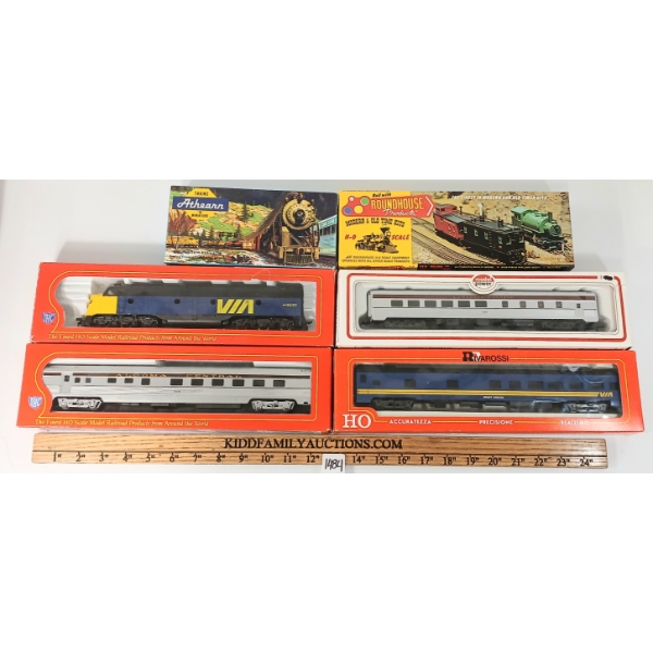 LOT OF 6 - ATHEARN, MODEL POWER & IHC HO SCALE MODEL TRAINS & KITS - CP, CN & VIA