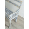 Image 2 : HAND PAINTED WOOD SLATTED BENCH
