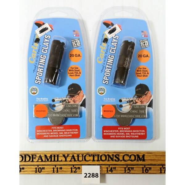 LOT OF 2 - CARLSON SPORTING CLAYS 20GA MOD TUBES