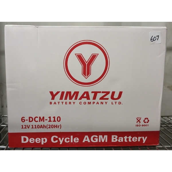YIMATZU DEEP CYCLE AGM 6-DCM-110 12V BATTERY