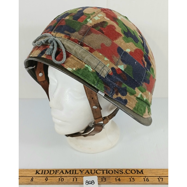 M71 SWISS ARMY HELMET W/ ALPENFLAGE COVER