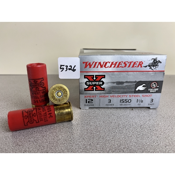 AMMO: 25X WINCHESTER 12 GA 3IN 1-1/8OZ NO3 STEEL