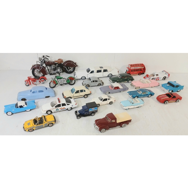 LOT OF 22 - MISC DIECAST, PRESSED STEEL & PLASTIC VEHICLES 