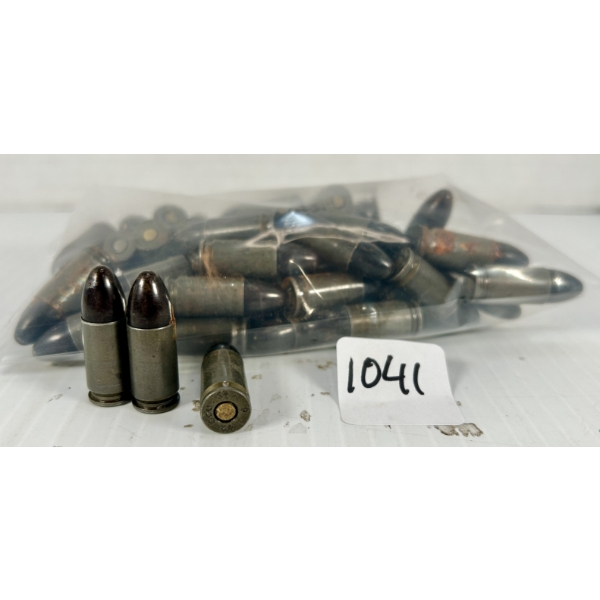 AMMO: APPROX 50X 9 MM - MILITARY FMJ