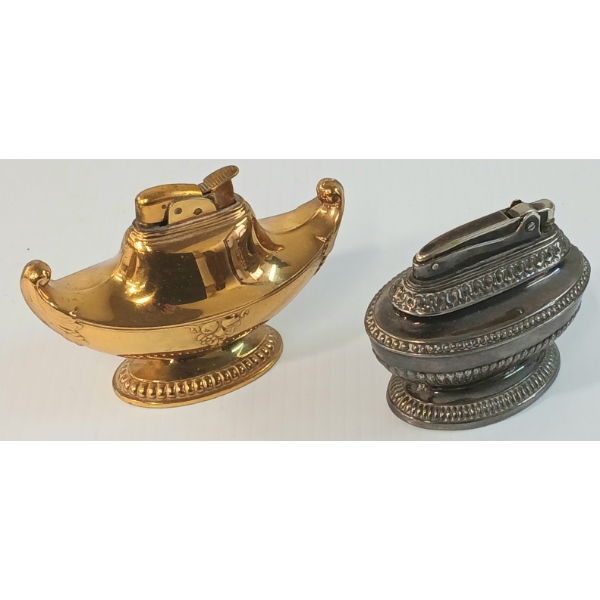 LOT OF 2 - RONSON & EVANS ART DECO TABLE LIGHTERS - MID 20TH CENTURY