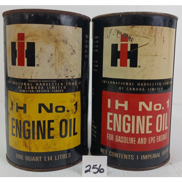 LOT OF 2 - IH NO. 1 ENGINE OIL 1 QT CANS