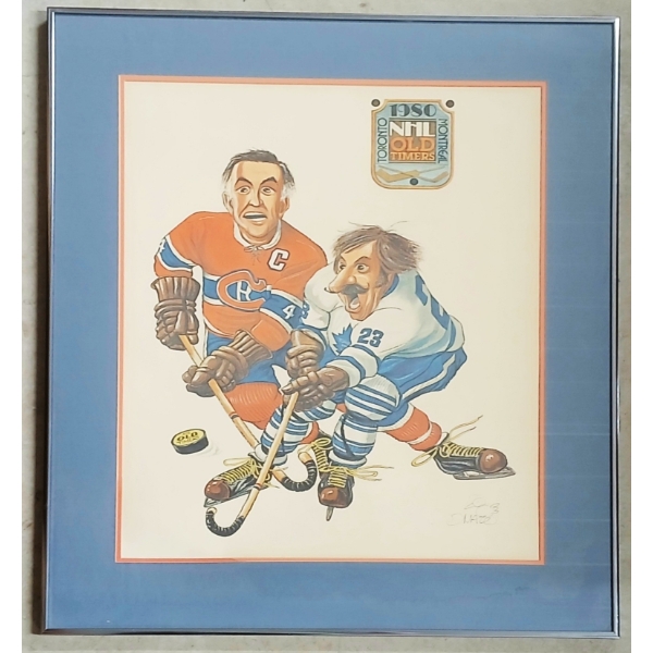 1980 NHL OLD TIMERS TORONTO VS MONTREAL - FRAMED PRINT