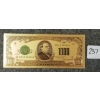 Image 1 : 1928 U.S. $1000 BANKNOTE - 24K GOLD LEAF