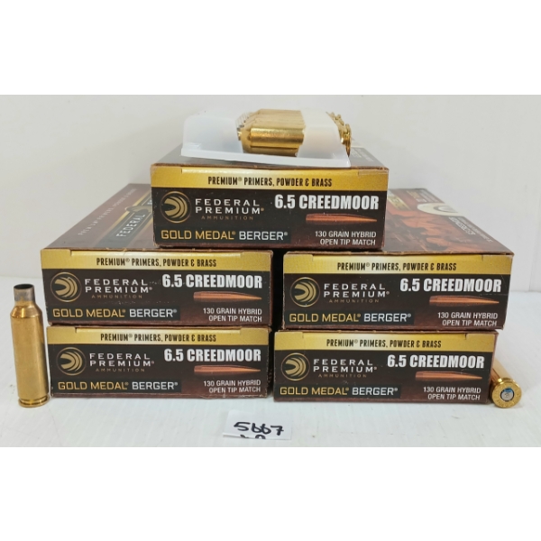 BRASS: 100X FEDERAL 6.5 CREEDMOOR - ONCE FIRED