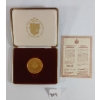 1984 GOLD PLATED PAPAL VISIT TOKEN - W/ ORIG BOX