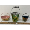 Image 1 : LOT OF 3 - TIN BUCKETS - INCL T.T. & J. CHEIN, ETC. 