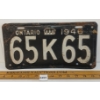 Image 1 : 1946 ONTARIO LICENCE PLATE