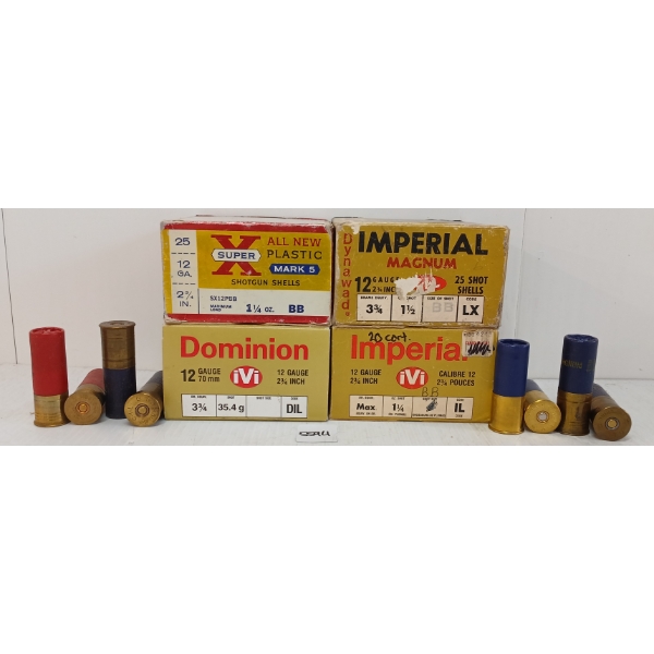 AMMO: APPROX 95X MIXED 12GA - 2 3/4IN - BB