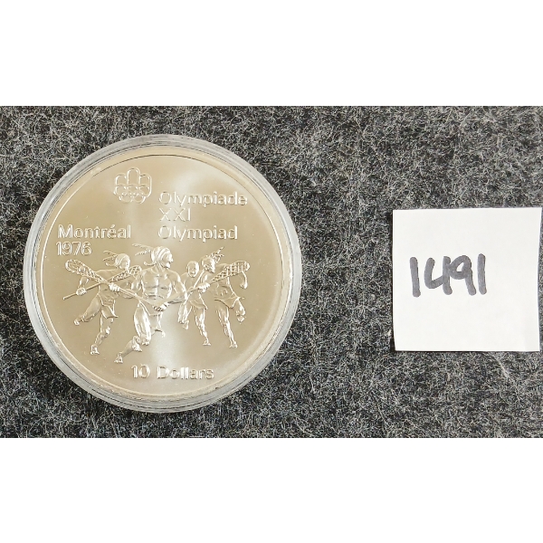 1976 CDN MONTREAL OLYMPIAD $10 SILVER COIN