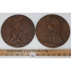 Image 1 : LOT OF 2 - 1917 "LA TERRE" & "LA SOURCE" BRONZE PLAQUES - VICTOR DAVID BRENNER