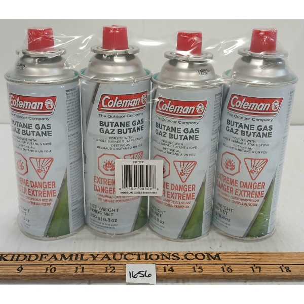 LOT OF 4 - COLEMAN BUTANE GAS CANS - SEALED