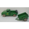 Image 4 : LOT OF 2 - TONKA PRESSED STEEL JOHN DEERE TRUCK & TRAILER