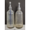 Image 3 : LOT OF 2 - REED BROS & P.G. DIXON & BROS - CLEAR ACID-ETCHED - SELTZER BOTTLES