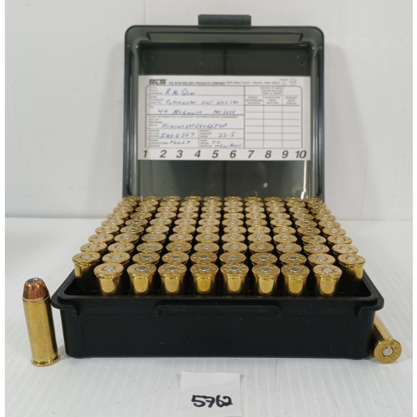 AMMO: 100X MIXED .44 MAG - 240GR - HORNADY XTP JHP - RELOADS
