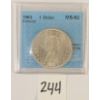 Image 3 : 1963 CDN SILVER DOLLAR - CCCS GRADED