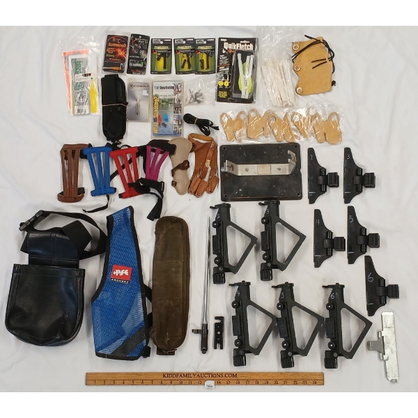 JOB LOT - MISC ARCHERY / HUNTING - INCL QUIKFLETCH, BURT COYOTE LUMENOK, ETC