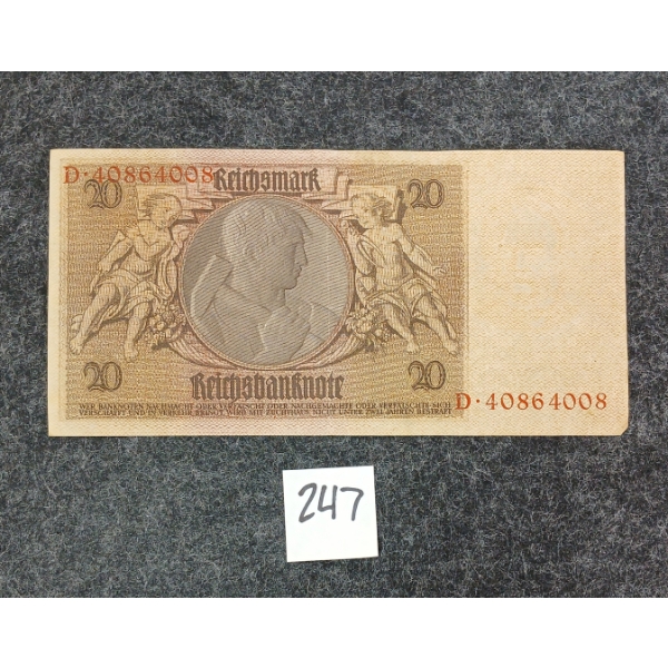 1929 GERMAN 20 MARK NOTE
