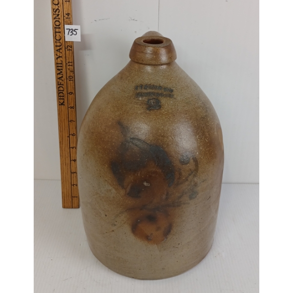 F.P. GOOLD & CO. STONEWARE 2GA FINGER JUG