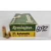 Image 1 : AMMO: 50X REMINGTON .25AUTO - 50GR - FMJ