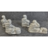 Image 13 : INUIT FAMILY & SEALS ON BASE BY UNKNOWN ARTIST - STONE & BONE
